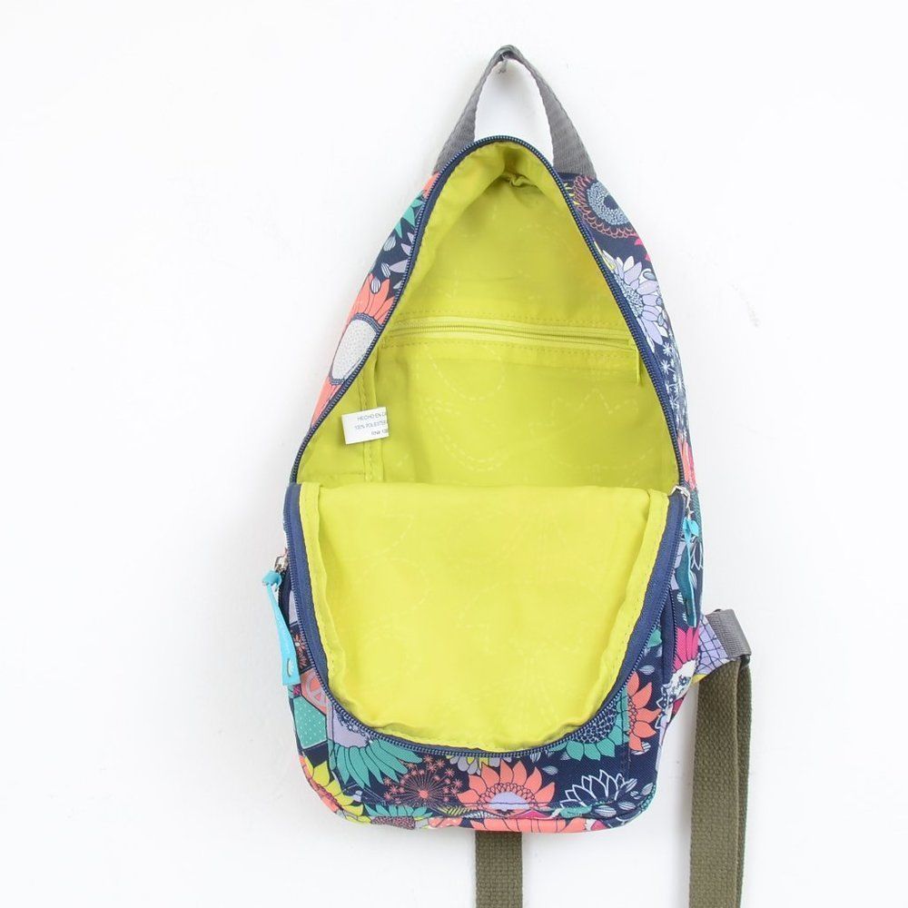 Lily Bloom Sunflower Peace Eco-Friendly Sling Crossbody Backpack - Picture 3 of 6